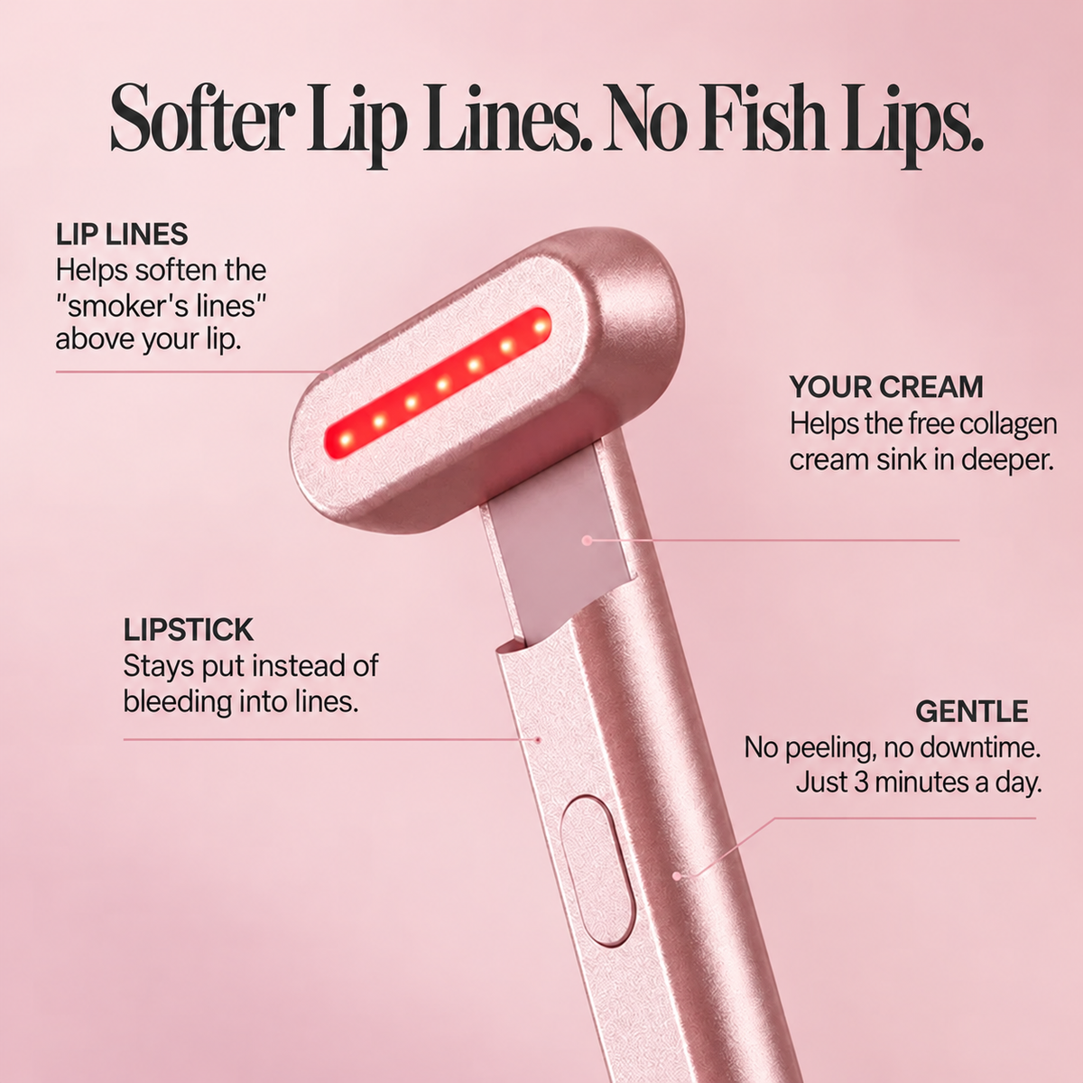 LumaLift™ Red Light Therapy Wand To Erase Smoker’s Lines