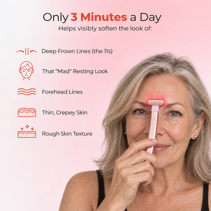 LumaLift™ Red Light Therapy Wand To Soften Frown Lines
