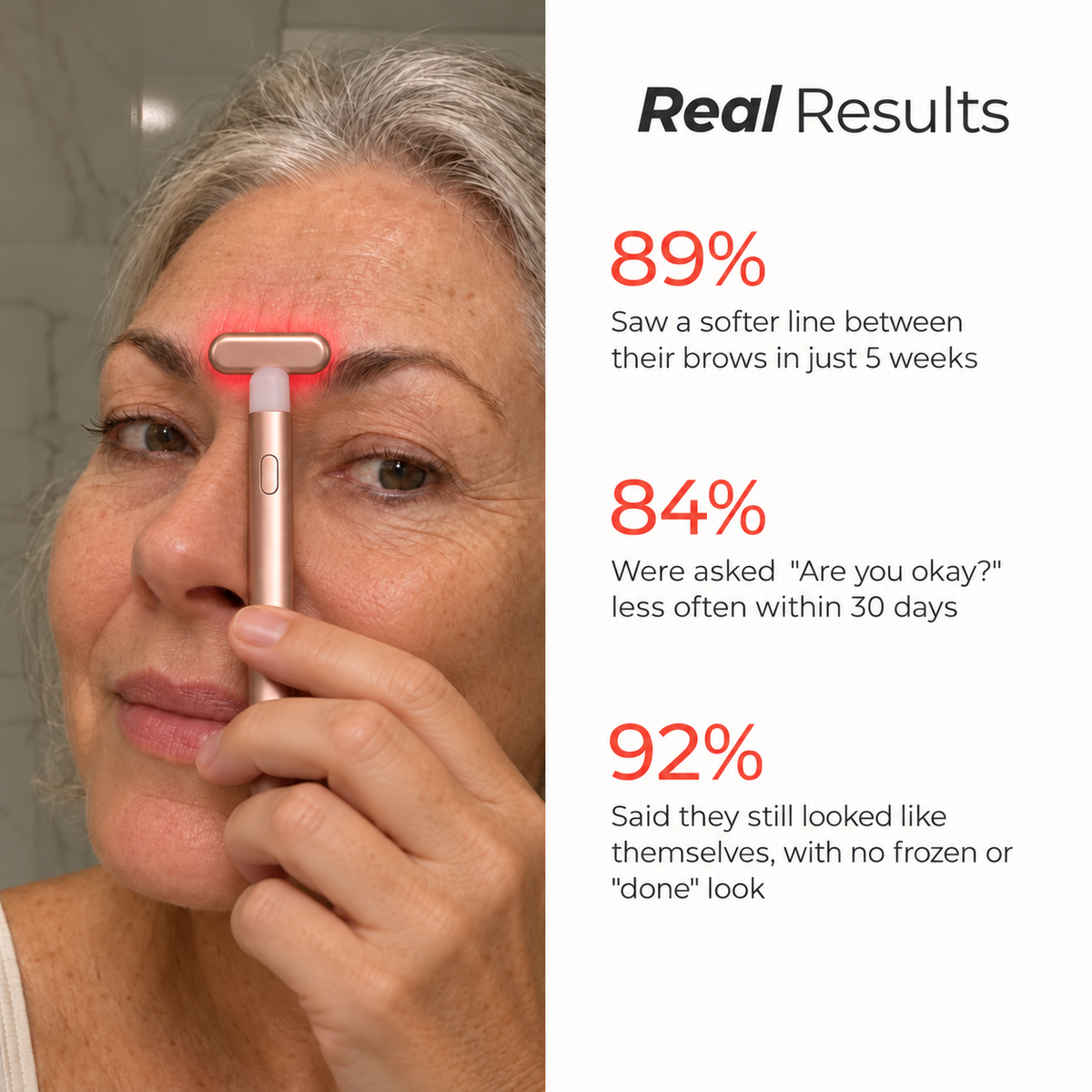 LumaLift™ Red Light Therapy Wand To Soften Frown Lines