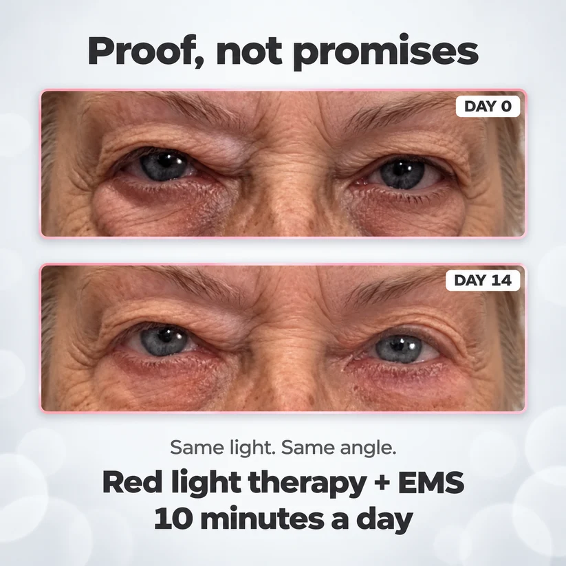 ReLumen® 2-in-1 Red Light Therapy + EMS To Erase Eye Bags