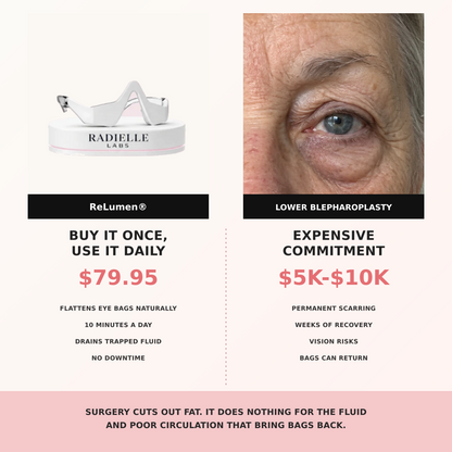 ReLumen® 2-in-1 Red Light Therapy + EMS To Erase Eye Bags